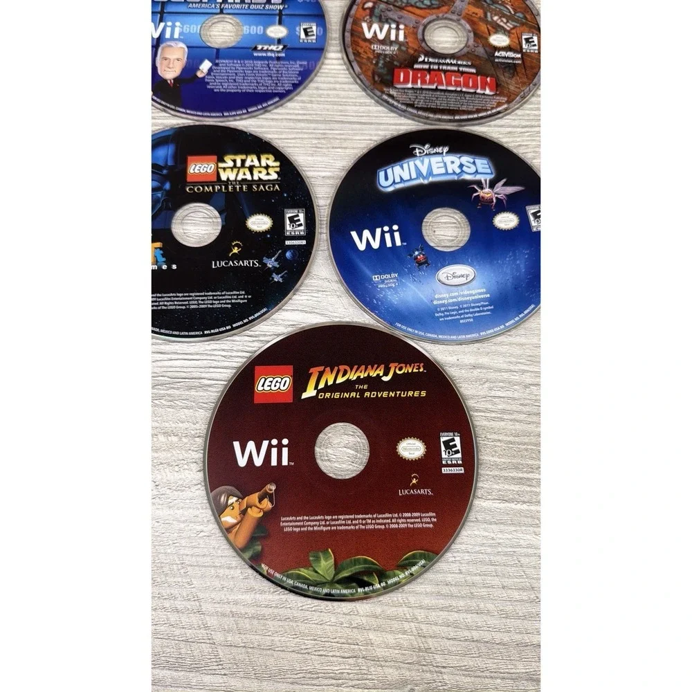 Nintendo Wii - Lot of 9 - Disc Only! Tested Working